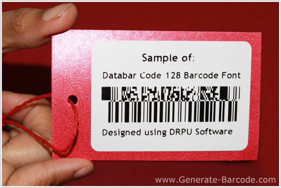 Sample of Databar Code 128 Barcode Font