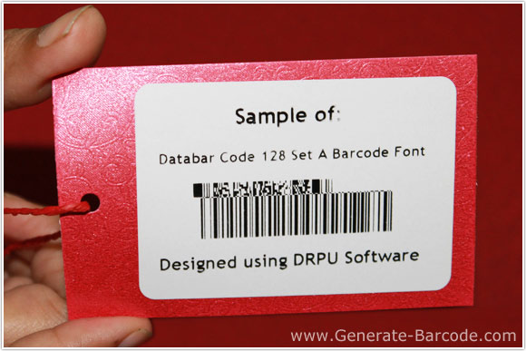 Sample of Databar Code 128 Set A Barcode Font