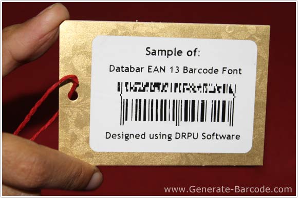 Sample of Databar EAN 13 Barcode Font