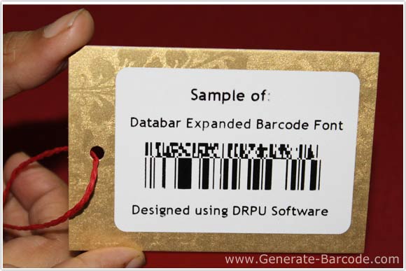 Sample of Databar Expanded 2D Barcode Font