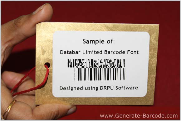 Sample of Databar Limited 2D Barcode Font