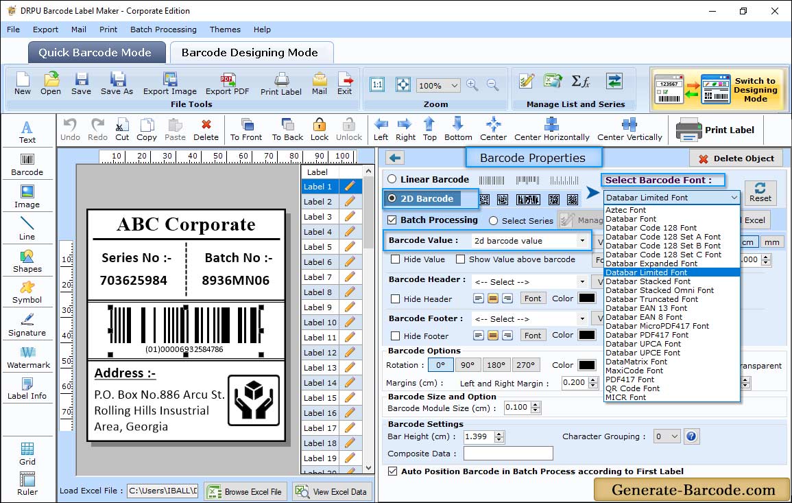 Barcode Properties