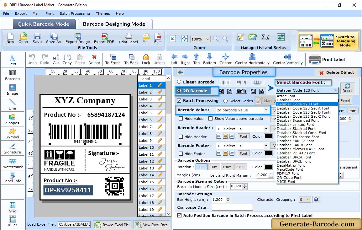 Barcode Properties