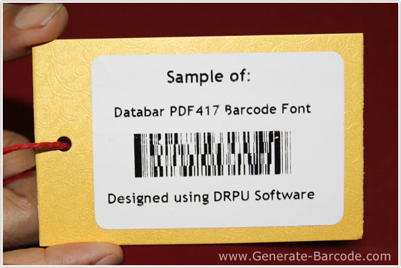 Sample of Databar PDF417 Barcode Font