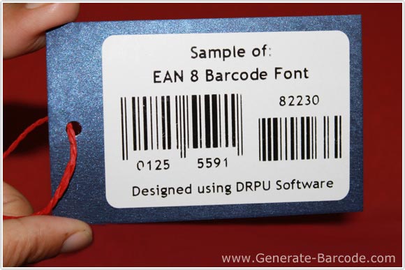 Sample of EAN8 Barcode Font