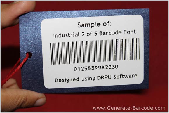 Sample of Industrial 2 of 5 Barcode Font