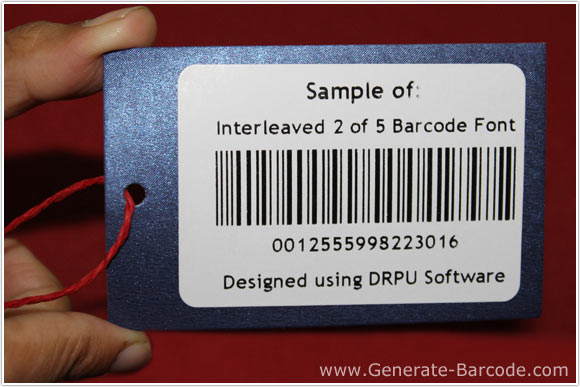 Sample of Interleaved 2 of 5 Barcode Font