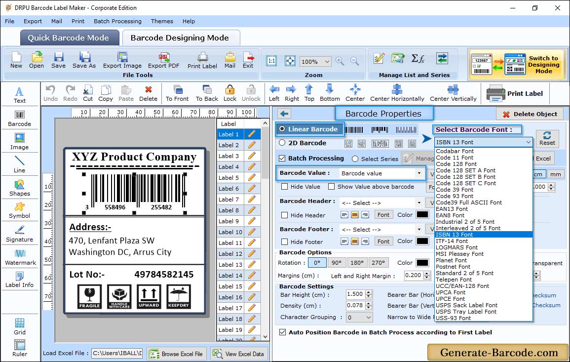 Barcode Properties