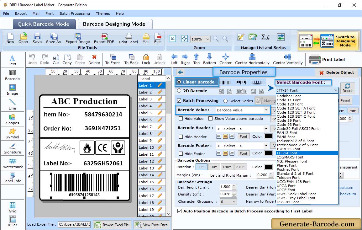 Barcode Properties