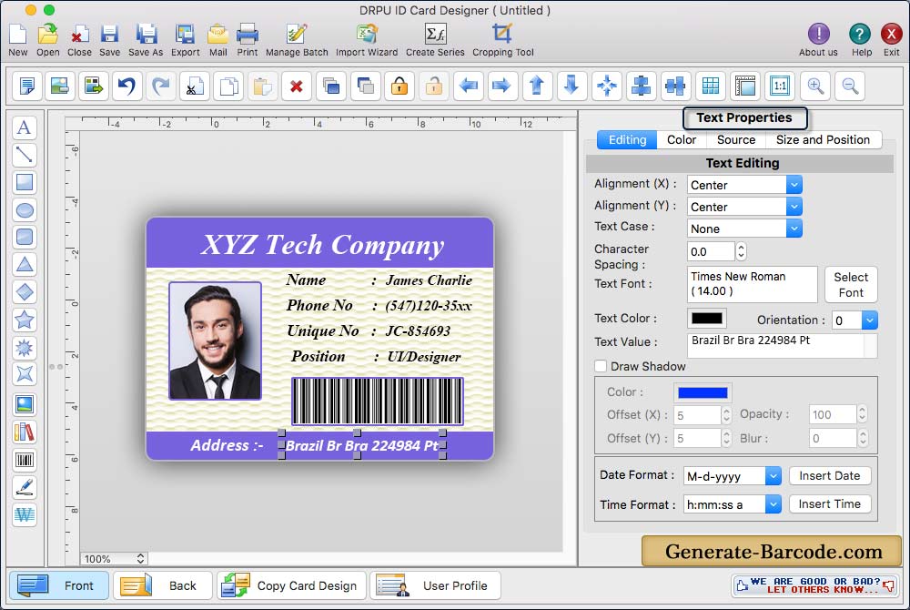 Mac ID Card Design Software