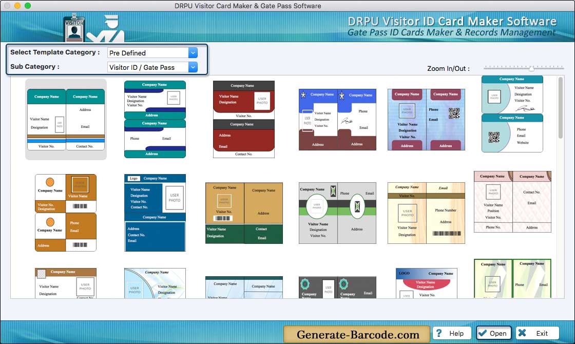 Choose any one Pre-defined Template