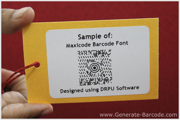 Sample of MaxiCode Barcode Font