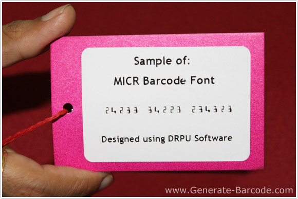Sample of MICR Barcode Font Sample of MICR Barcode Font