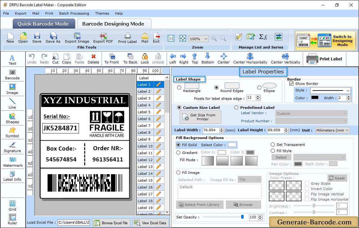 PDF417 Card Properties