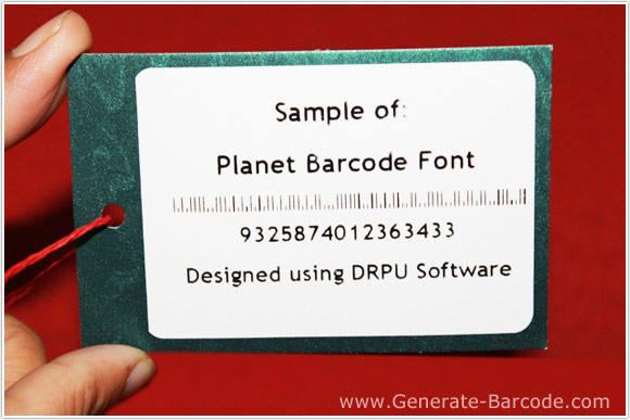 Sample of Planet Barcode Font