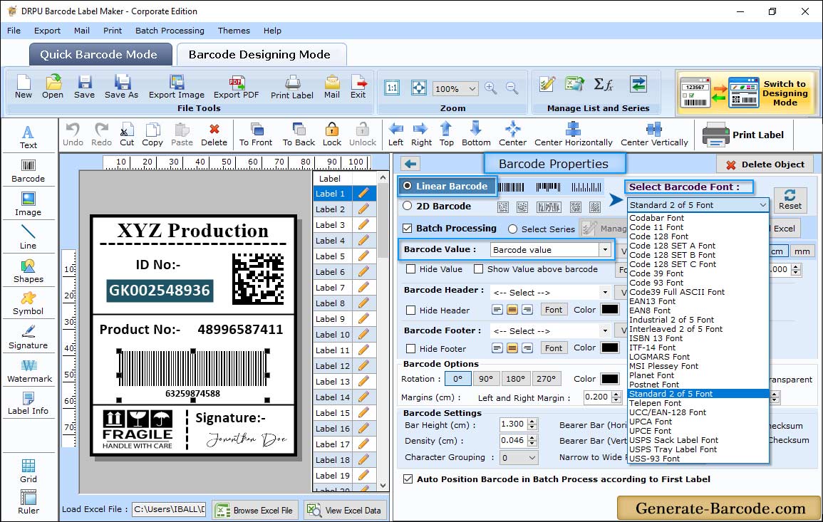 Barcode Properties