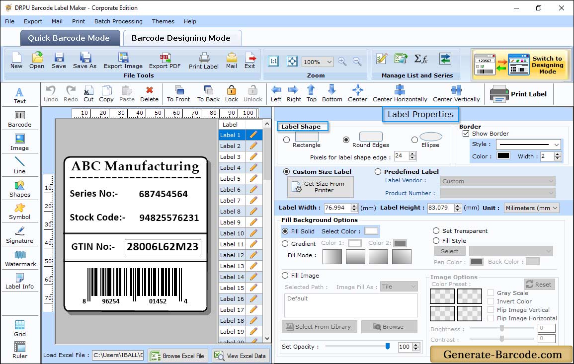 UPCA Card Properties UPCA Card Properties