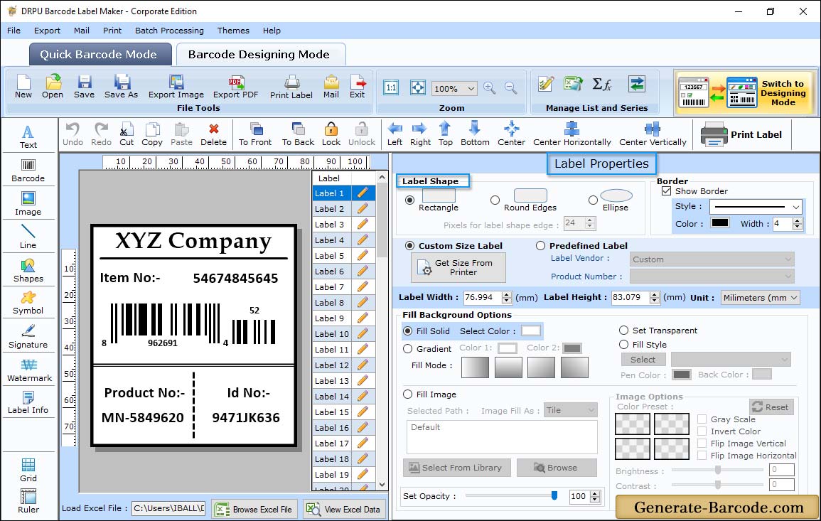 UPCE Barcode Label UPCE Barcode Label
