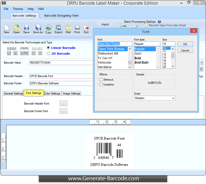 Font Settings