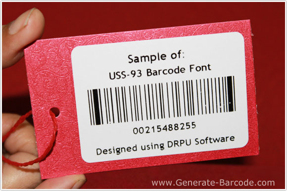 Sample of USS-93 Barcode Font Sample of USS-93 Barcode Font