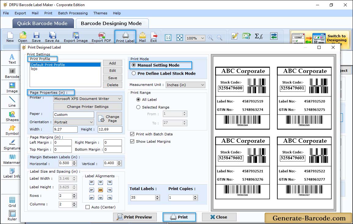 Manual Printing