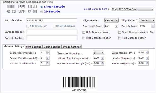 Create Barcode labels