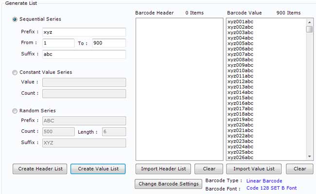 Generar Sequential Series