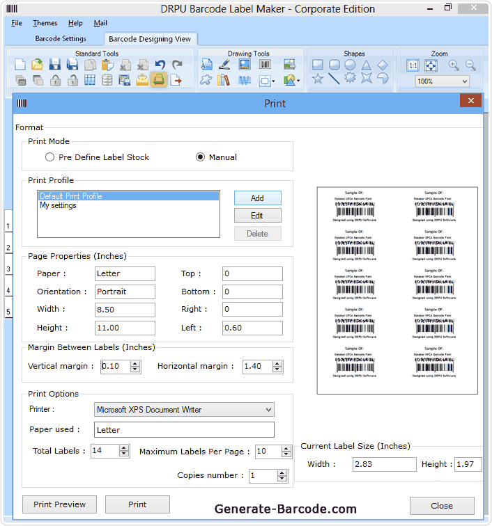 Barcode Generator Tool - Standard