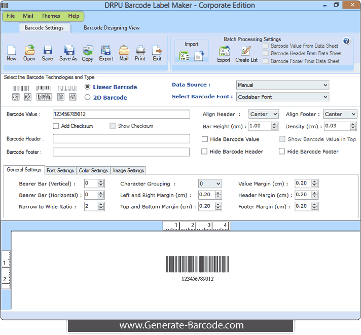  Barcode Setting