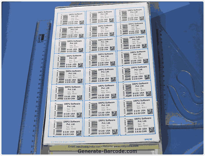Printed Barcode Sheets