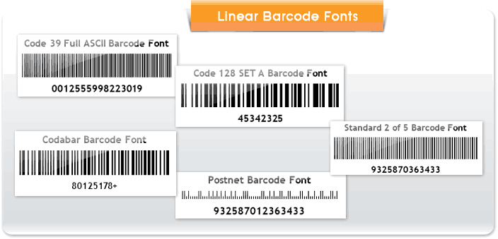 Supported Linear Barcode Font